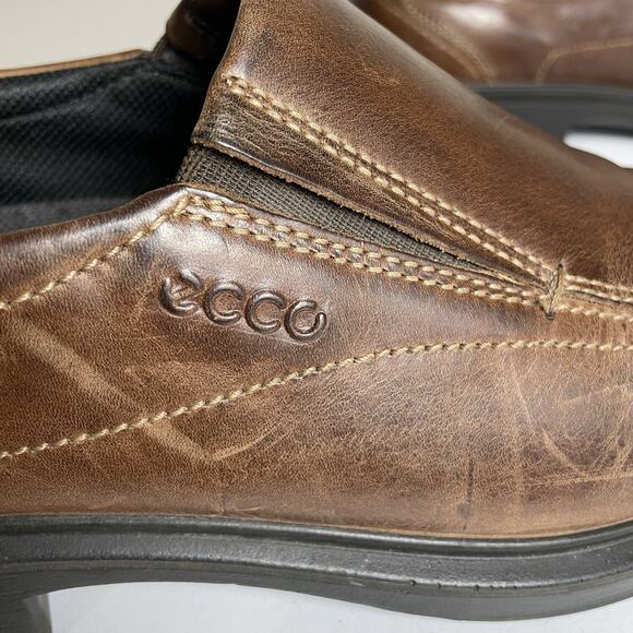 ECCO Men\'s Helsinki Bike Toe Slip-On Brown Leather Loafers Shoes Sz 12 EU 46 main image 10